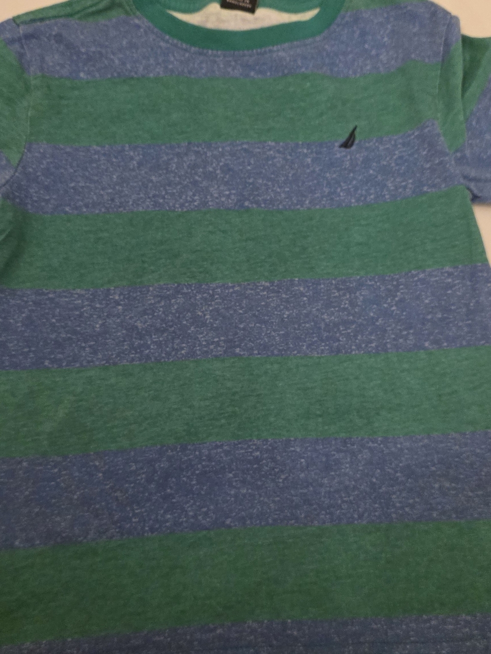 Nautica Striped Green & Blue Tee